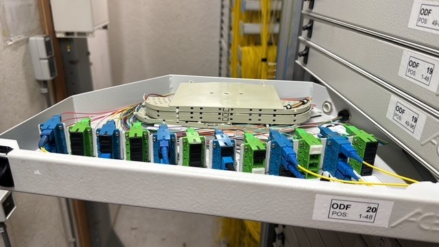 ODF lade met glasvezel connectoren