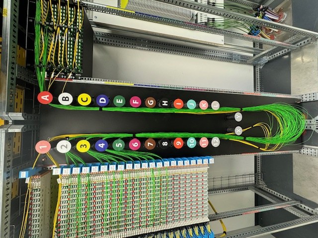 Glasvezel ODF rack met patchkabels